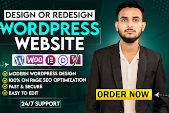 build a responsive wordpress website and woocommerce store