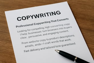 be content writer for website copywriting