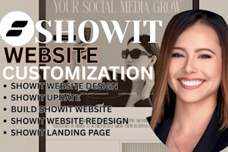 update showit website, customize and redesign showit SEO and website development