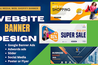 design modern, social media and web banners, slider, poster or flyer