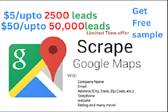 scrape google map data for lead generation, b2b data extraction