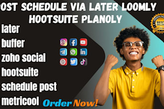 post schedule via later loomly hootsuite planoly tailwind zcho social