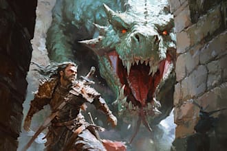 draw a dnd character illustration