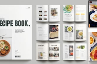 write and design  book layout, design recipe cookbook, picturebooks, bookcovers