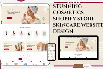 design shopify cosmetic website make up lipstick store cosmetics beauty website