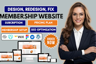 develop wordpress membership website on wix redesign, clone membership website