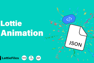 create custom json lottie animation for your apps or website