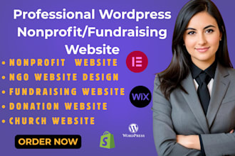 design fundraising website crowdfunding charity nonprofit website donation ngo