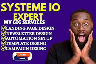 create systeme io sales funnel or systeme io landing page and systeme io website