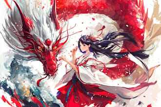create  a logo designer anime, fantasy