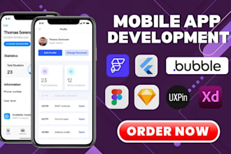 build flutter mobile app development figma app ui ux design adalo mobile ios app