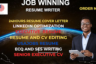 write  senior executive cv resume  cover letters  urgent  custom resume