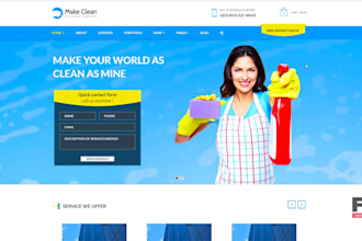 design cleaning service website, house, office cleaning, booking koala website