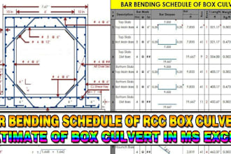 rebar shop drawing, materials takeoff, bbs, structural details