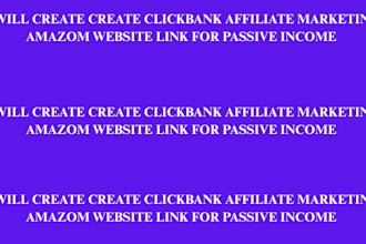 create clickbank affiliate marketing amazon website link for passive income
