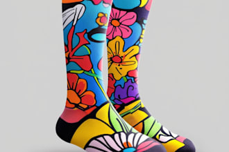 do a sublimation socks design