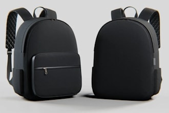 create stunning 3d bag design, backpack, valises, suitcase, wallet, purse