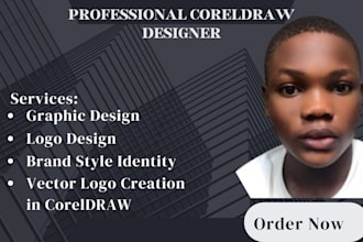 design any graphics in adobe illustrator coreldraw, indesign and photoshop