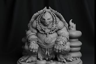 sculpt a 3d character model,head bust,zbrush,stl file,texturing for 3d printing
