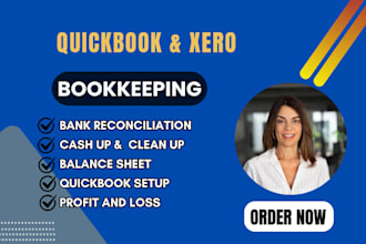 do bookkeeping, catch up, clean up, bank reconciliation in quickbooks, excel
