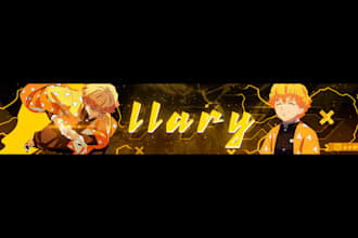 art banner youtube or twitch