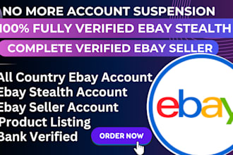 ebay account creation, verified ebay setup, ebay listing, old ebay shop ebay llc