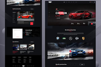 design stunning car rental website, car dealership website, limousine website