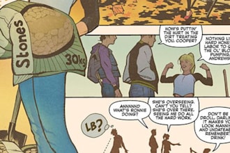 create a comic book, graphic novel in cartoon style or character design