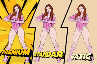 draw customize superhero character in sfw or nsfw style