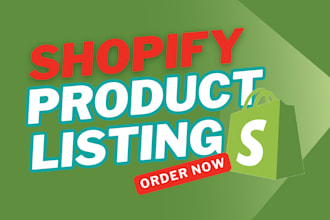 do a product listing and upload on shopify store with SEO