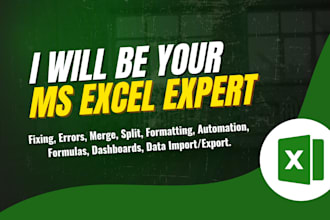 be your microsoft excel spreadsheet expert