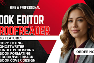 professionally edit, format and proofread your manuscript for amazon KDP