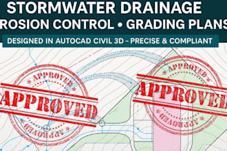 design precise stormwater drainage grading and erosion control plans in autocad