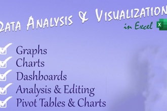 be your excel and google sheets expert and data analyst