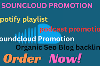 do soundcloud promotion, distribute music to all streaming platform spotify