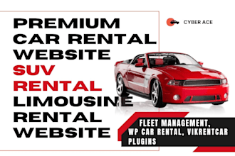 build quality car rental website limousine website suv rental website