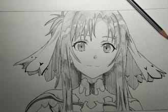 create stunning traditional sketches of anime characters
