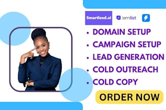 setup and manage smartlead ai for cold email campaign outreach and domain warmup