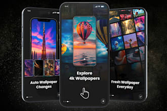 make wallpaper mobile app for android,ios with modern ui,ux java,flutter,swift