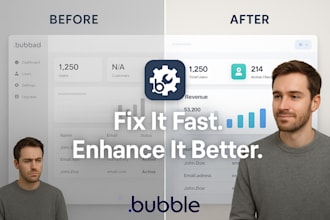 fix, update, or enhance your bubble io web application efficiently