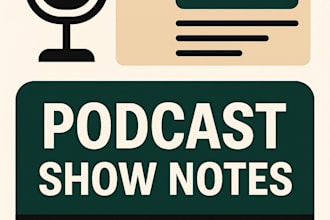 write professional podcast show notes and engaging episode summaries