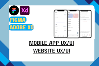 create website ui ux design, mobile app ui ux design