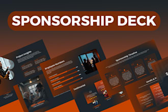design business sponsorship deck, sponsorship proposal powerpoint presentation