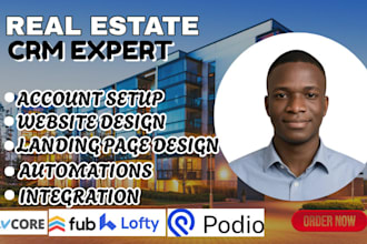 set up real estate crm lofty crm, boldtrail, kvcore, chime, follow up boss, idx