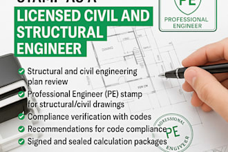 review and stamp as a licensed civil and structural engineer