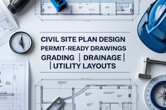 design a stormwater drainage plan and pipe network with a plan