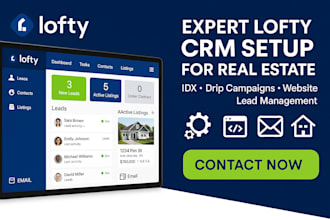 setup lofty CRM website, boldtrail, kvcore, chime, follow up boss, kv core CRM