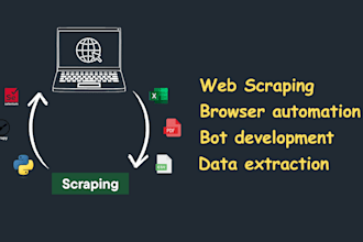 create web scraper, bots, automation scripts and selenium browser automation