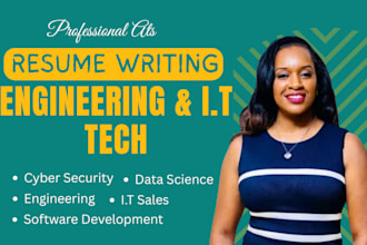 write professional tech CV or resume for software, sales, engineering, executive