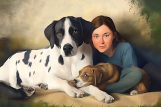draw your pet and family portrait